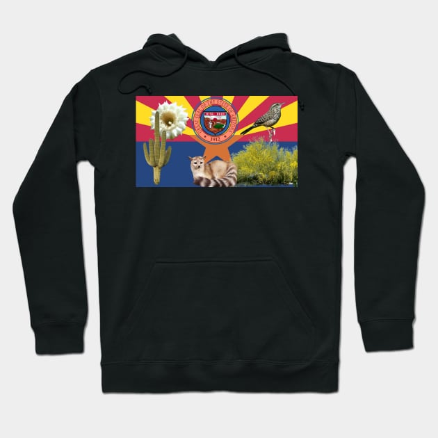 Arizona State Flag & Symbols Hoodie by Battlefoxx Living Earth